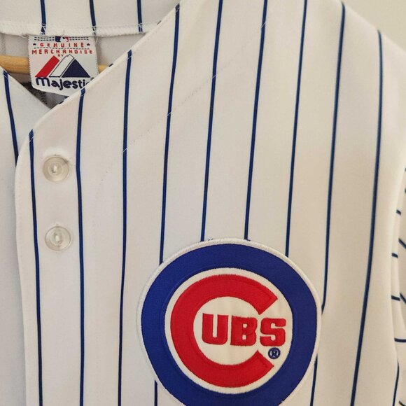 CHICAGO CUBS KERRY WOOD WHITE PINSTRIPE #34 MLB JERSEY -Size Small - Picture 2 of 8